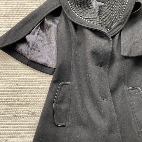 GUESS Cape Wool Peacoat Large - Picture 10 of 11